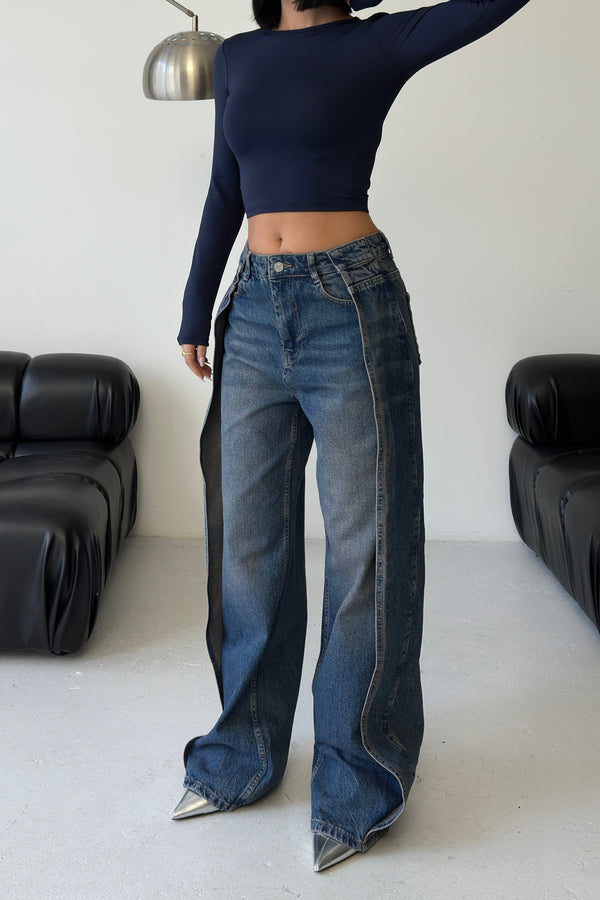 Routines Overlay Detail Jeans - Dark Blue 3611