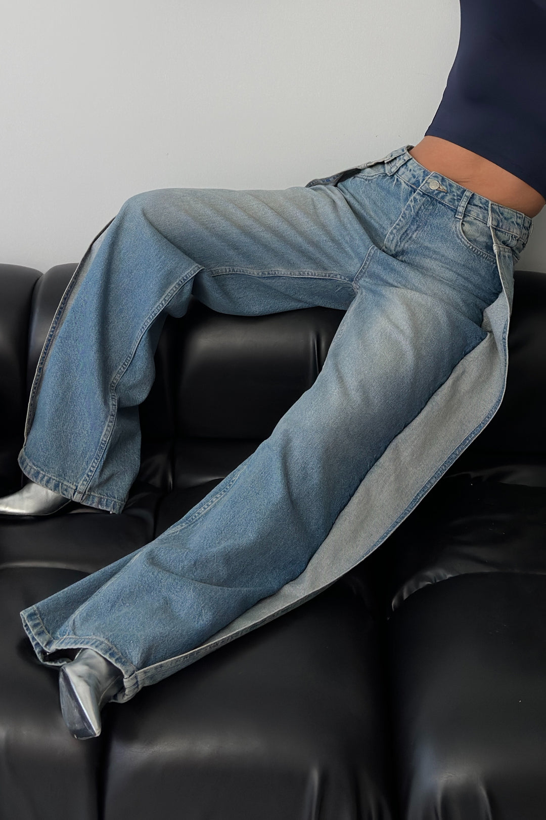 Routines Overlay Detail Jeans - Light Blue 3611 (PRE-ORDER) Jeans Routines Fashion