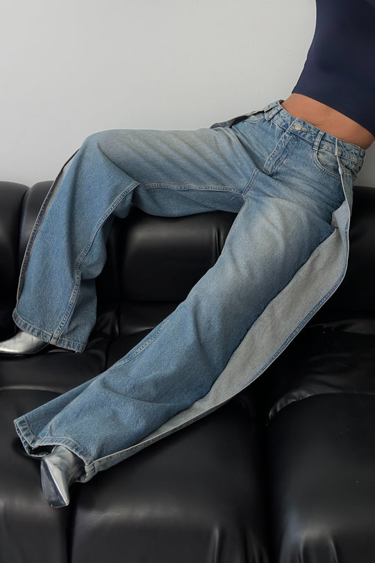 Routines Overlay Detail Jeans - Light Blue 3611 (PRE-ORDER) Jeans Routines Fashion