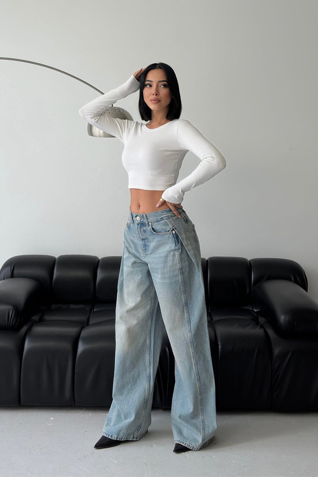 Routines Overlay Waist Jeans - Light Blue 1207-4