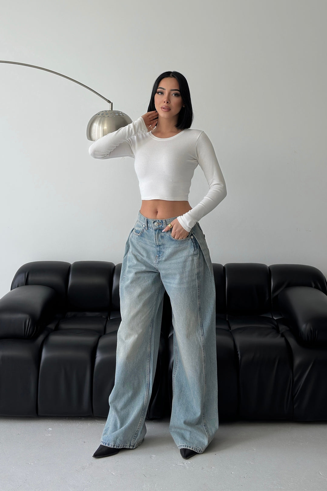 Routines Overlay Waist Jeans - Light Blue 1207-4