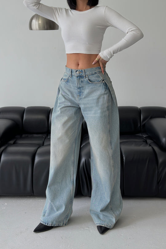 Routines Overlay Waist Jeans - Light Blue 1207-4