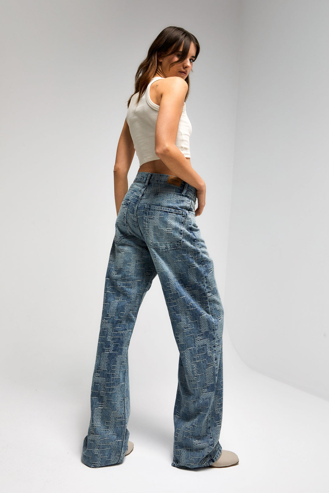 Routines Pattern Straight Leg Jeans 4425 Jeans Routines Fashion