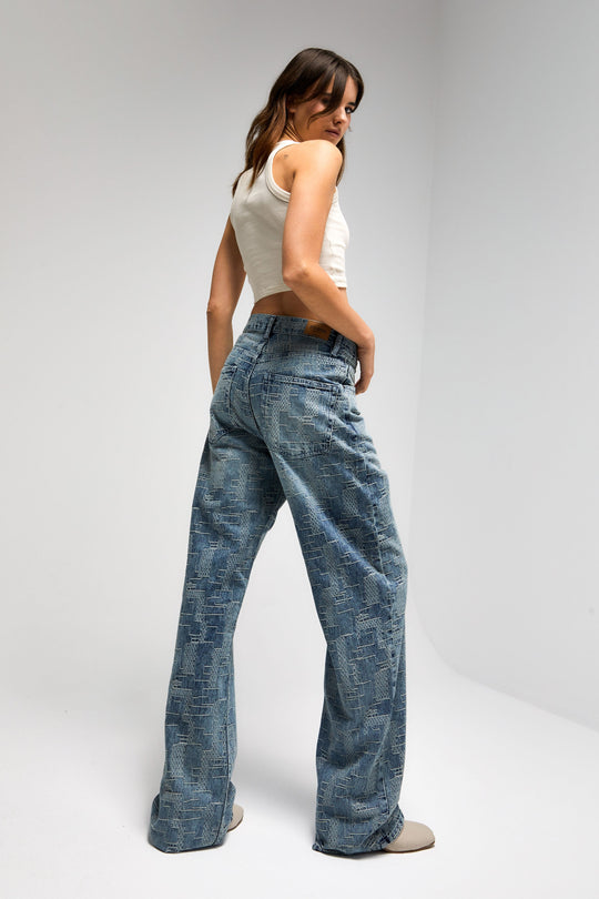 Routines Pattern Straight Leg Jeans 4425 Jeans Routines Fashion