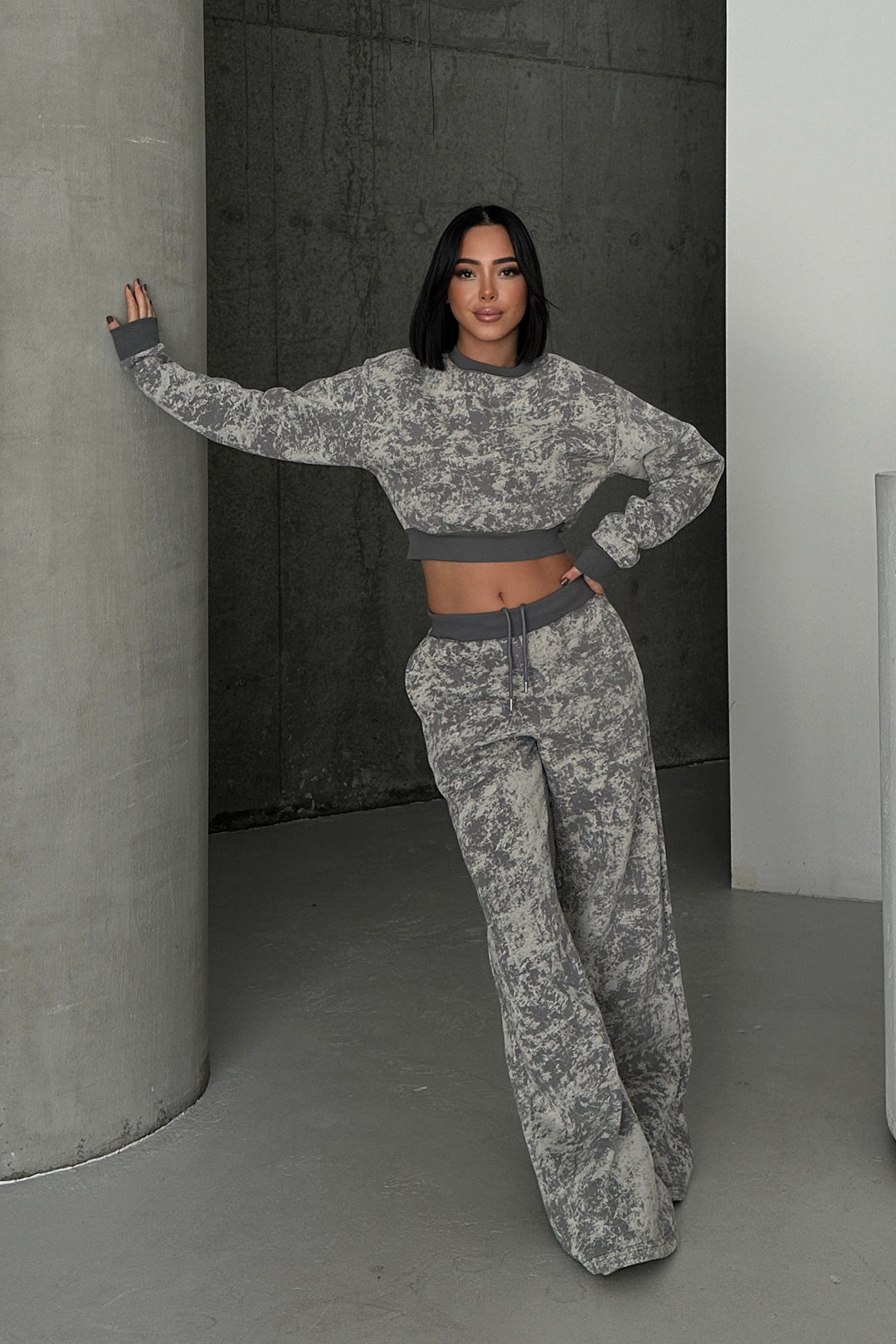 Routines Pattern Tracksuit - Grey 4336 Set Routines Fashion