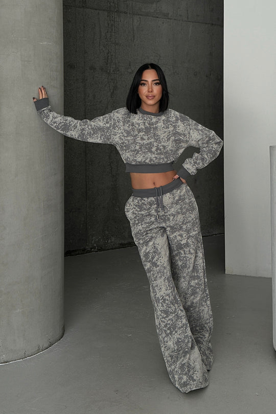 Routines Pattern Tracksuit - Grey 4336 Set Routines Fashion