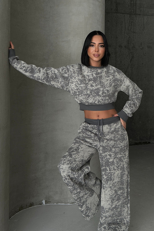 Routines Pattern Tracksuit - Grey 4336 Set Routines Fashion