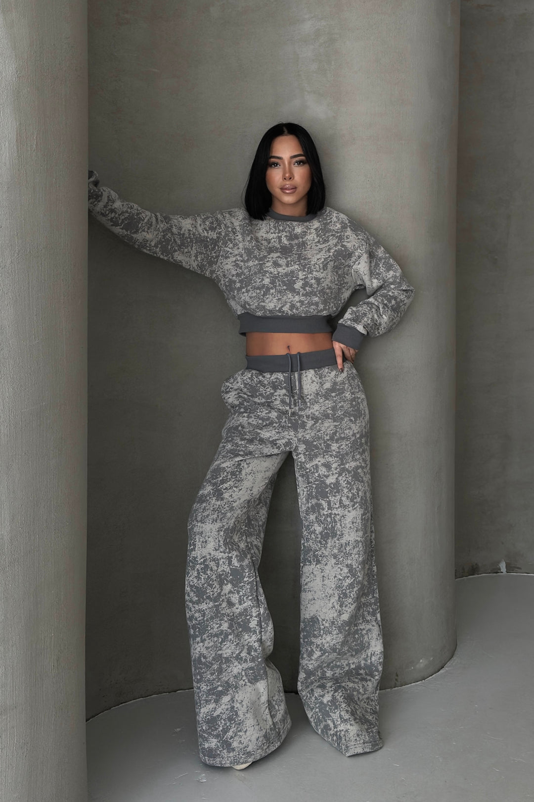 Routines Pattern Tracksuit - Grey 4336 Set Routines Fashion