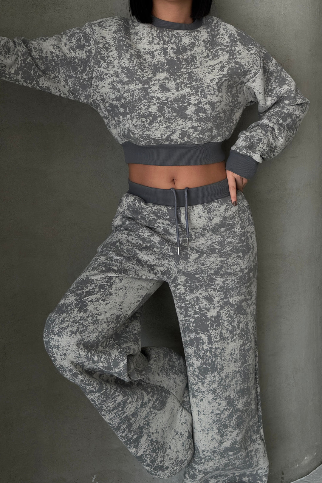 Routines Pattern Tracksuit - Grey 4336 Set Routines Fashion