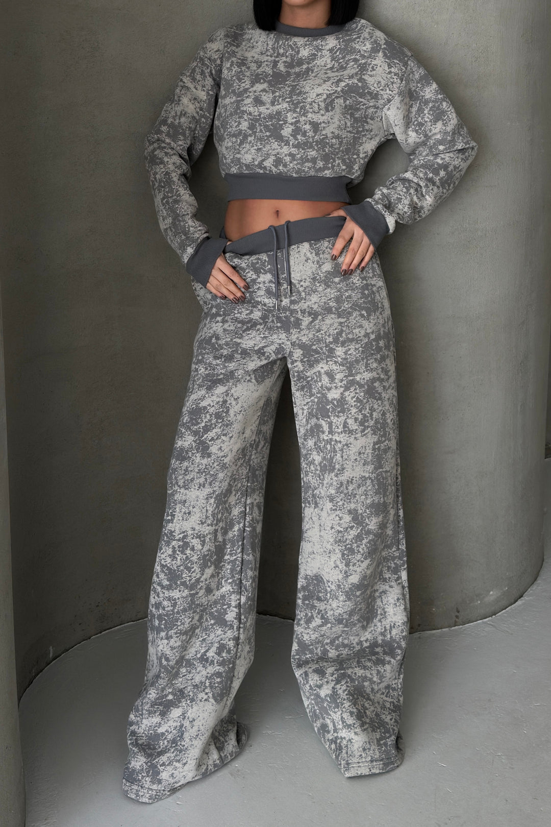 Routines Pattern Tracksuit - Grey 4336 Set Routines Fashion