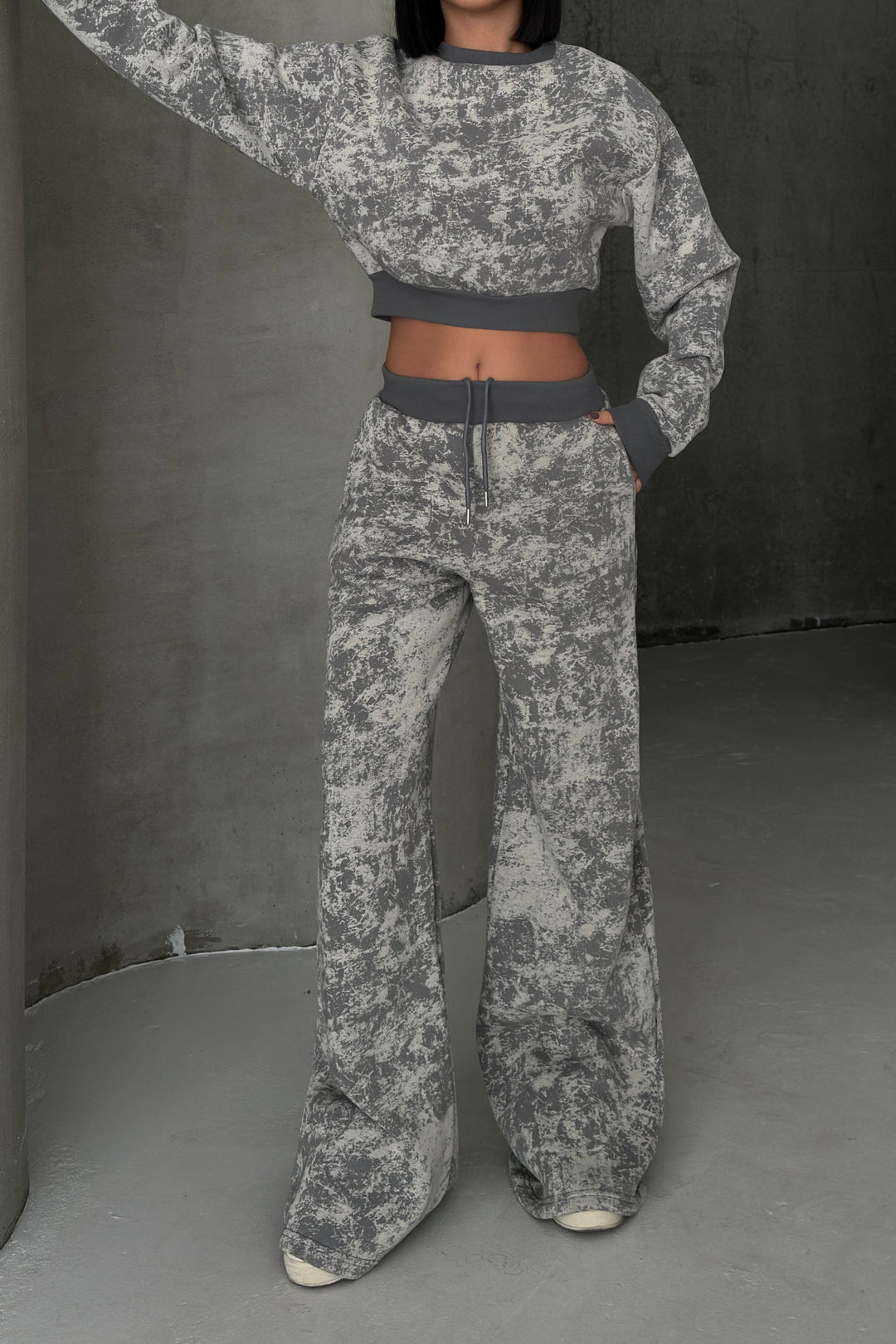 Routines Pattern Tracksuit - Grey 4336 Set Routines Fashion