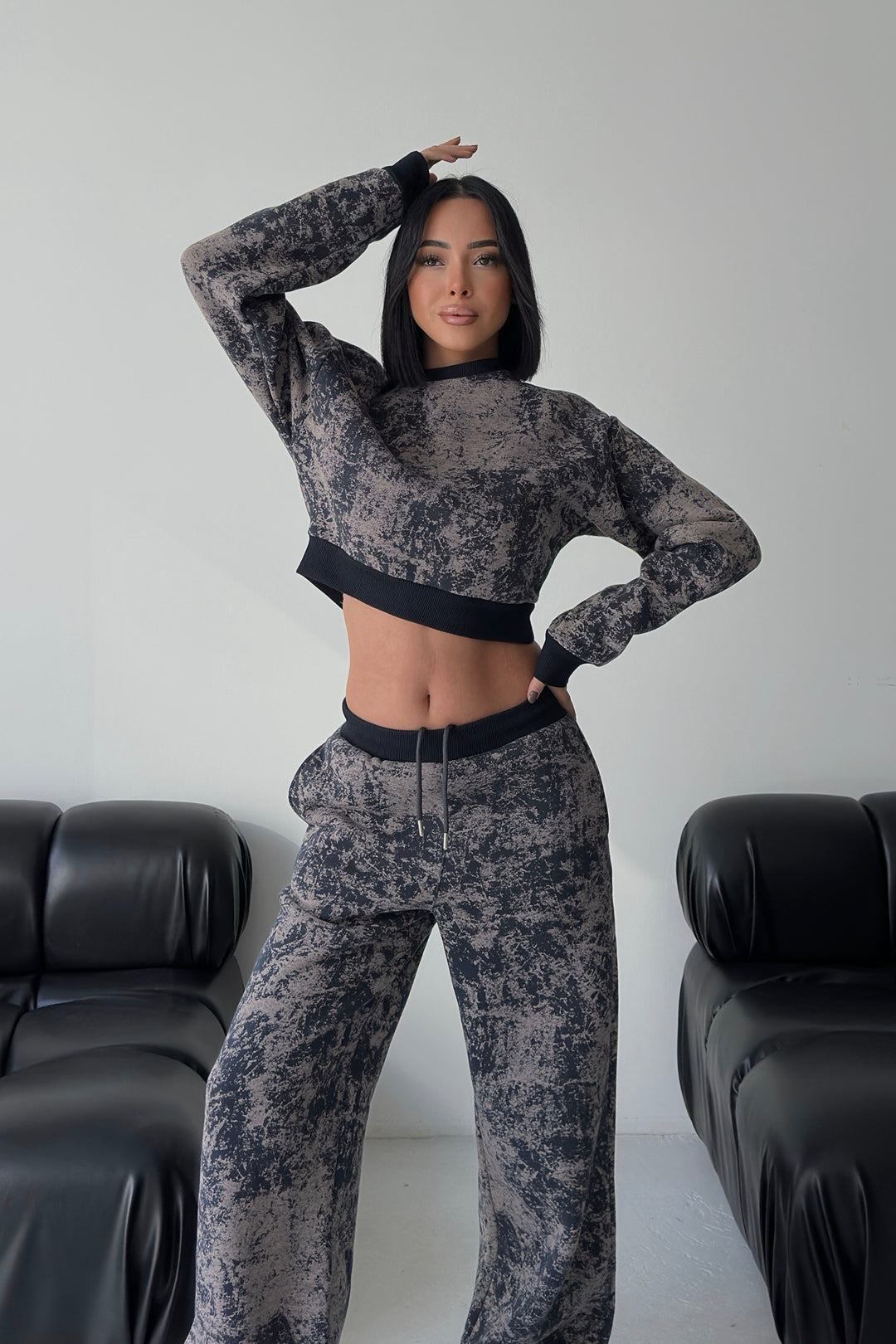 Routines Pattern Tracksuit - Navy Blue 4335 Set Routines Fashion