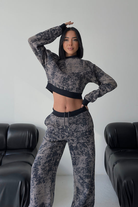 Routines Pattern Tracksuit - Navy Blue 4335 Set Routines Fashion