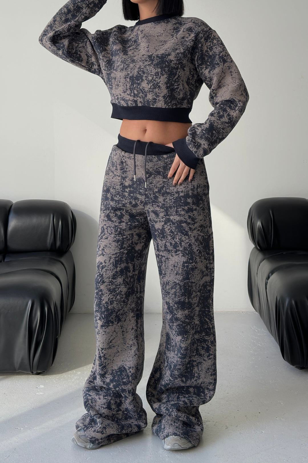 Routines Pattern Tracksuit - Navy Blue 4335 Set Routines Fashion