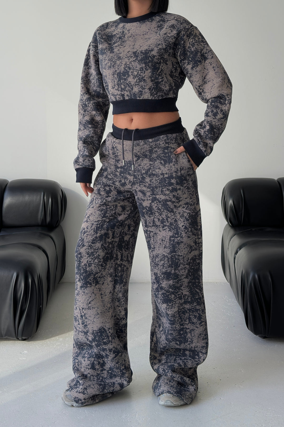 Routines Pattern Tracksuit - Navy Blue 4335 Set Routines Fashion