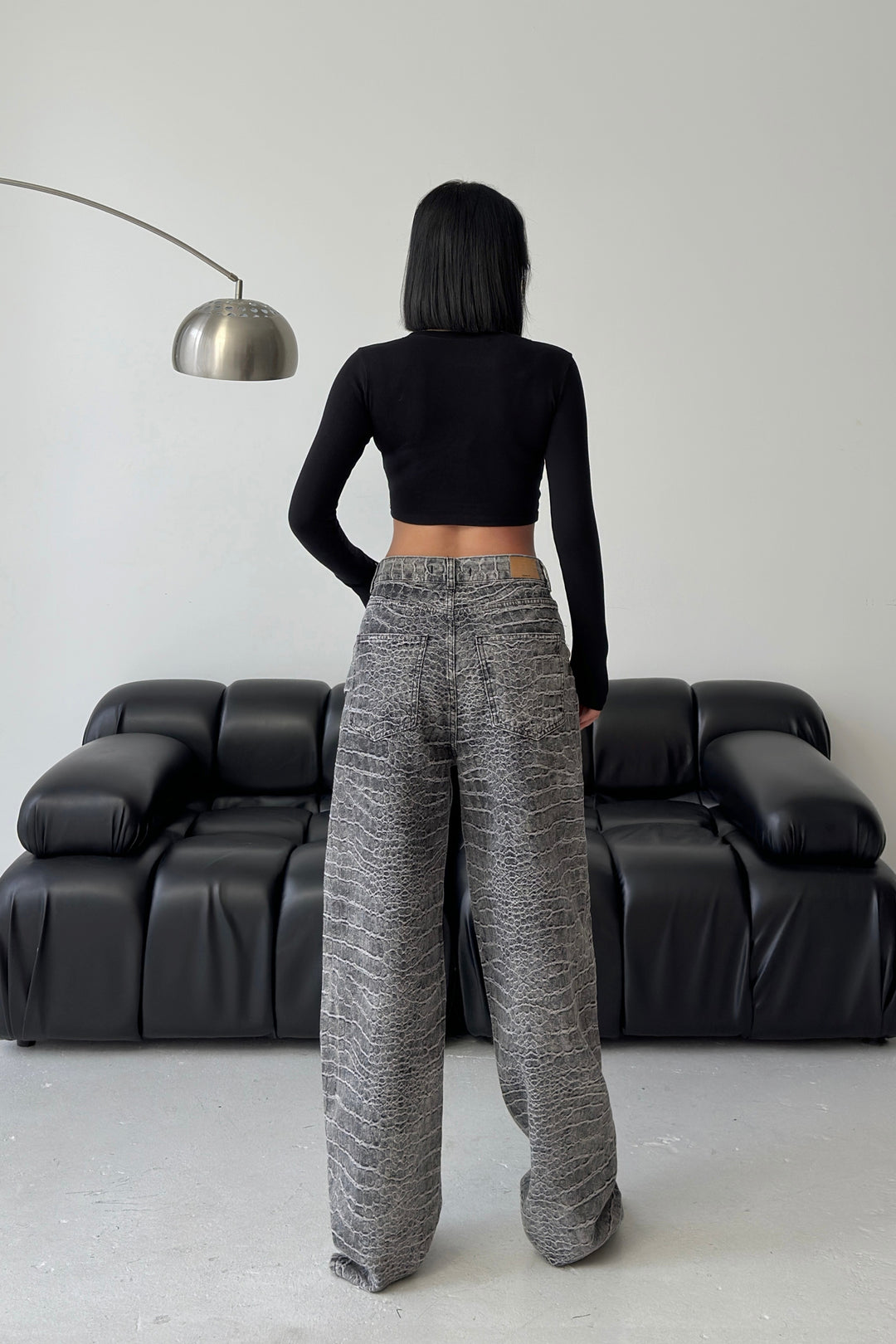 Routines Python Baggy Jeans - Grey 4593 Jeans Routines Fashion