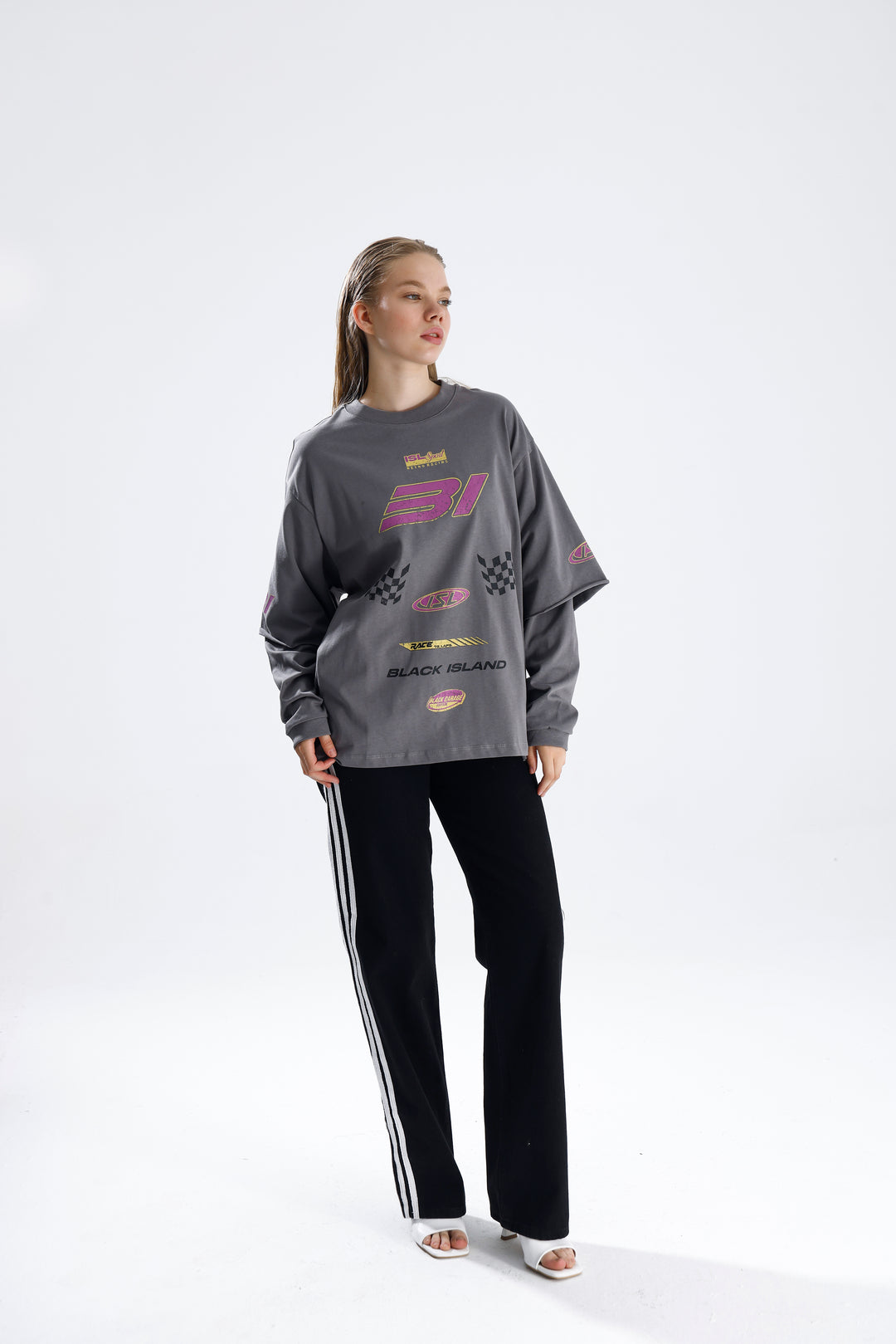 Routines Racer Longsleeves Shirt - Grey 1917 T-Shirt Routines Fashion