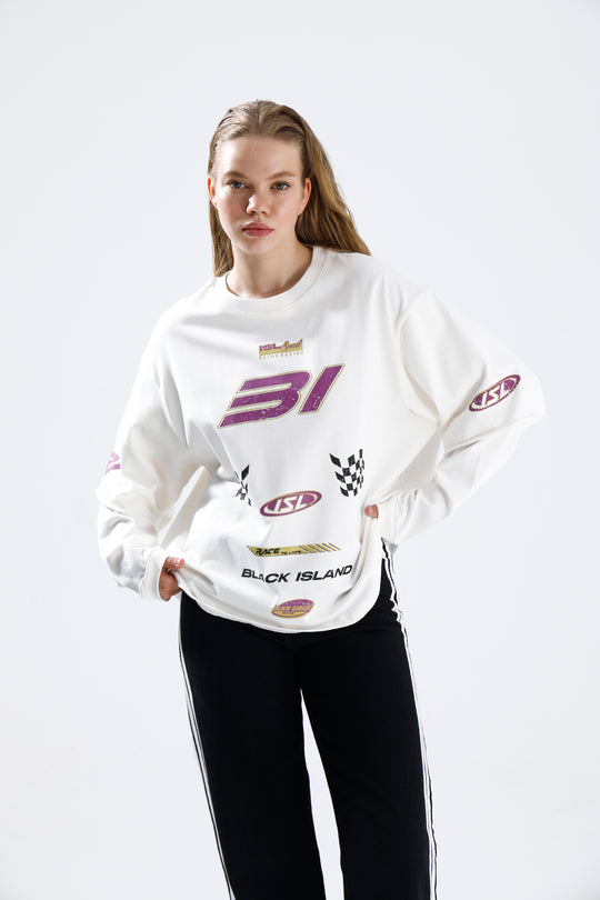 Routines Racer Longsleeves Shirt - White 1917 T-Shirt Routines Fashion
