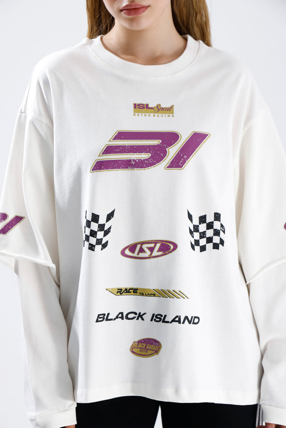 Routines Racer Longsleeves Shirt - White 1917 T-Shirt Routines Fashion