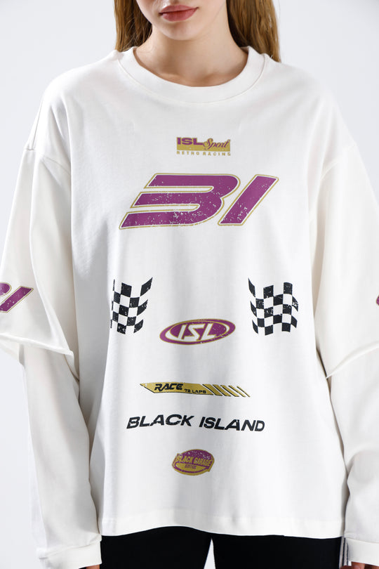 Routines Racer Longsleeves Shirt - White 1917 T-Shirt Routines Fashion