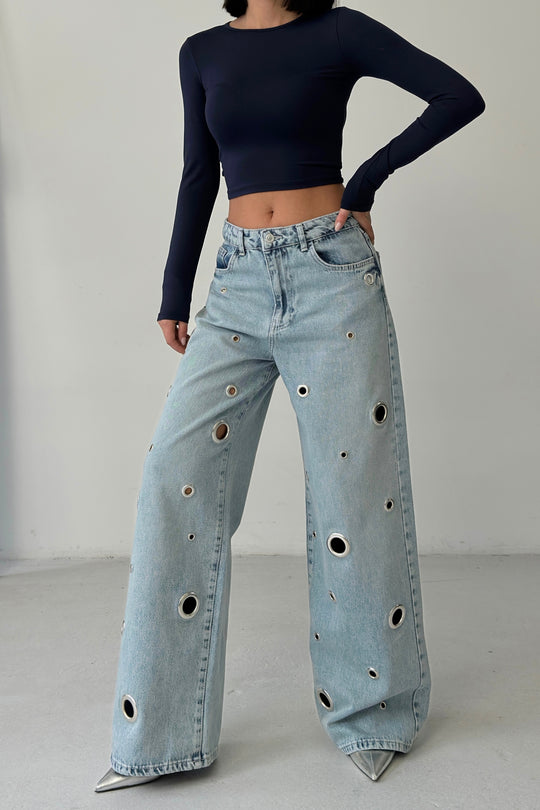 Routines Rings Detail Baggy Jeans 4573