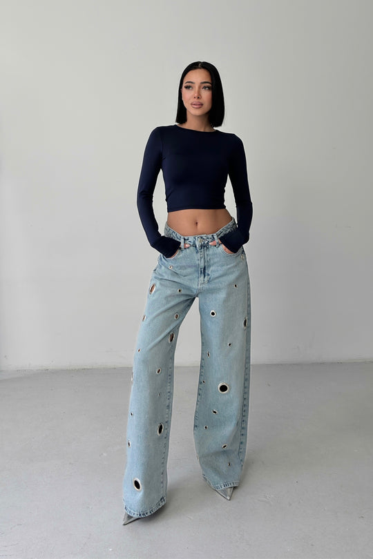 Routines Rings Detail Baggy Jeans 4573