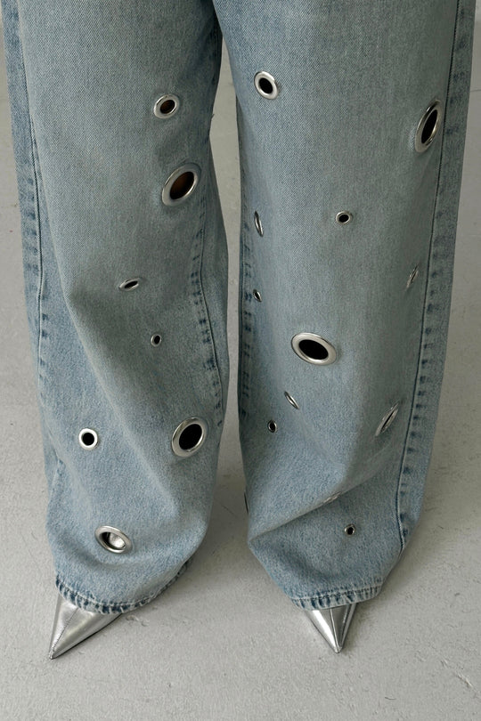 Routines Rings Detail Baggy Jeans 4573