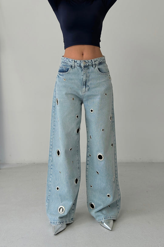 Routines Rings Detail Baggy Jeans 4573
