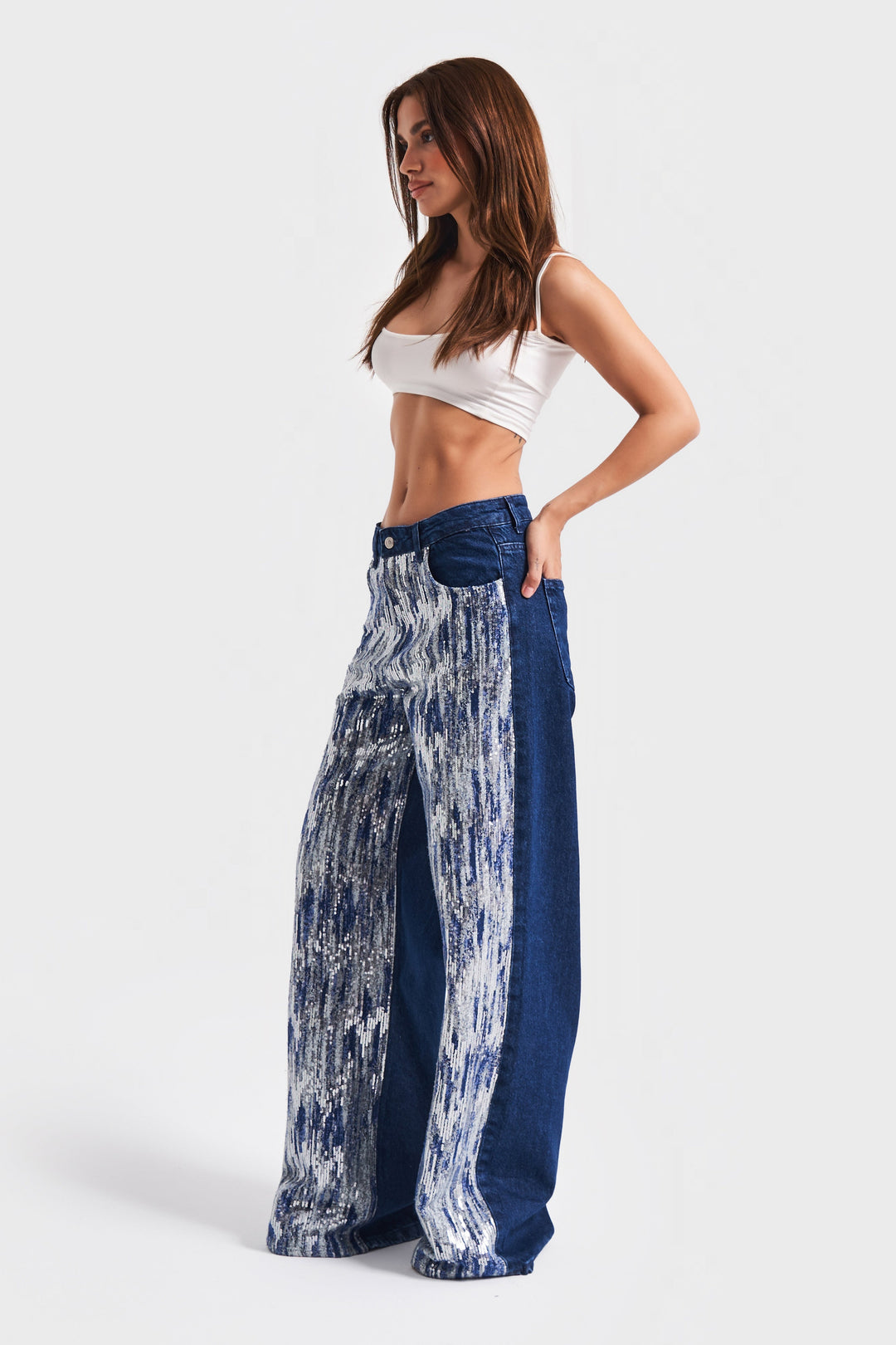 Routines Sequin Embellished Jeans 4216 Jeans Routines Fashion