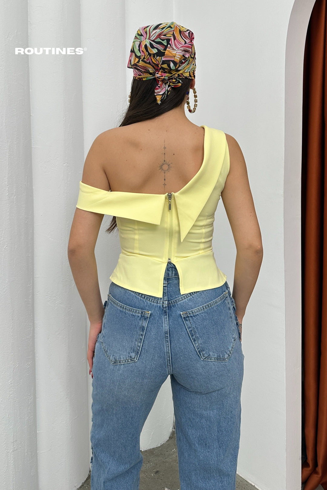 Routines Off Shoulder Top - Yellow 4676 Top Routines Fashion