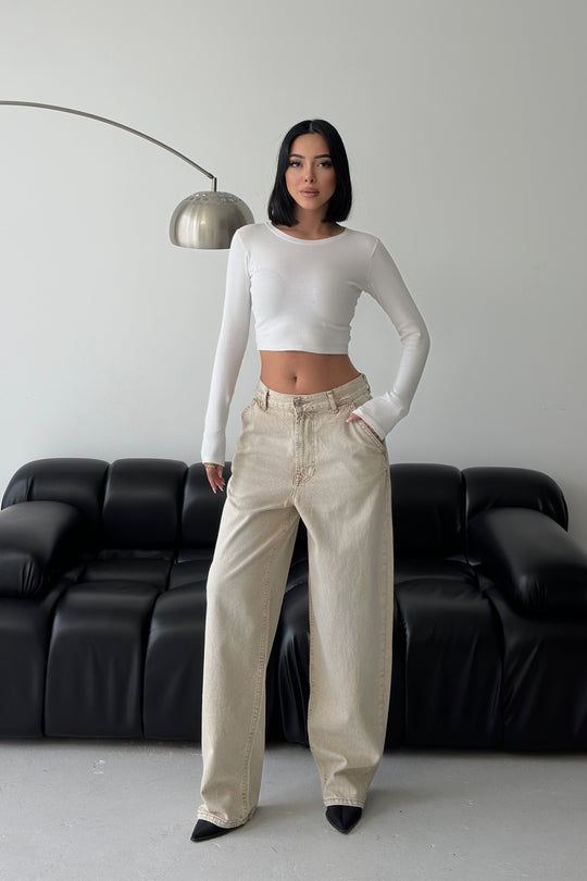 Routines Skater Baggy Jeans - Stone 2952