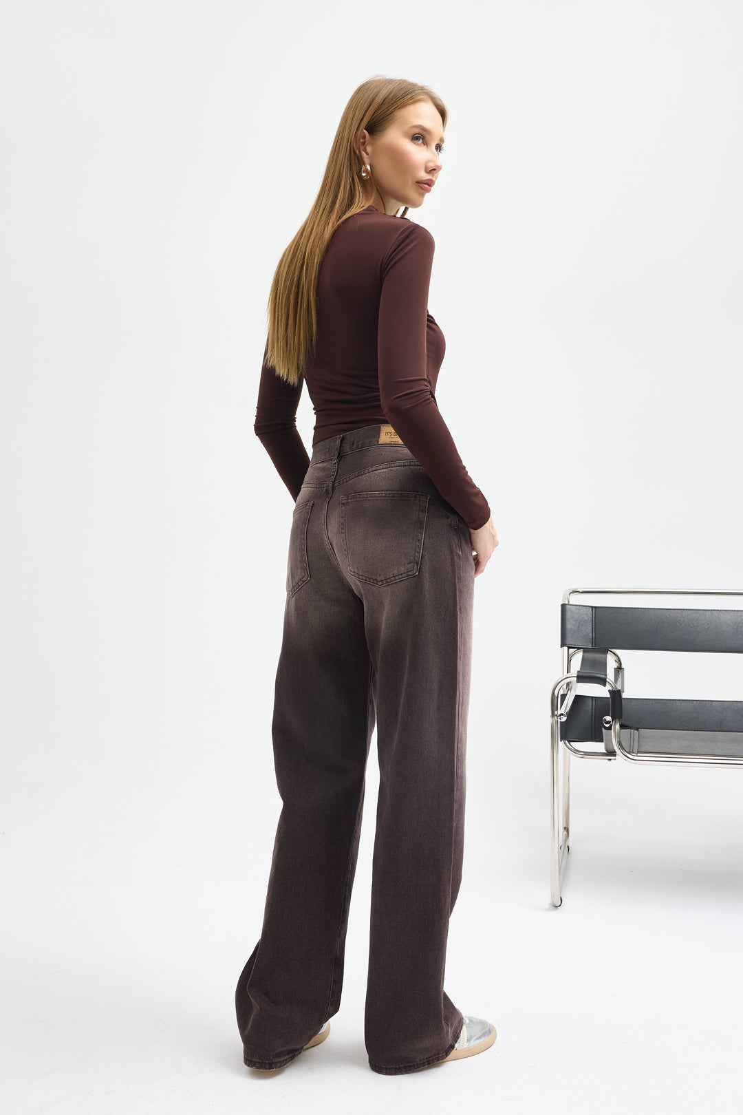 Routines Straight Leg Jeans - Washed Brown 2880