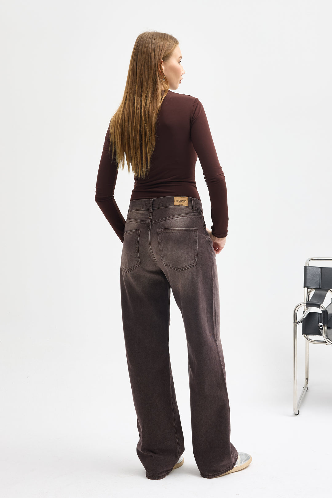 Routines Straight Leg Jeans - Washed Brown 2880