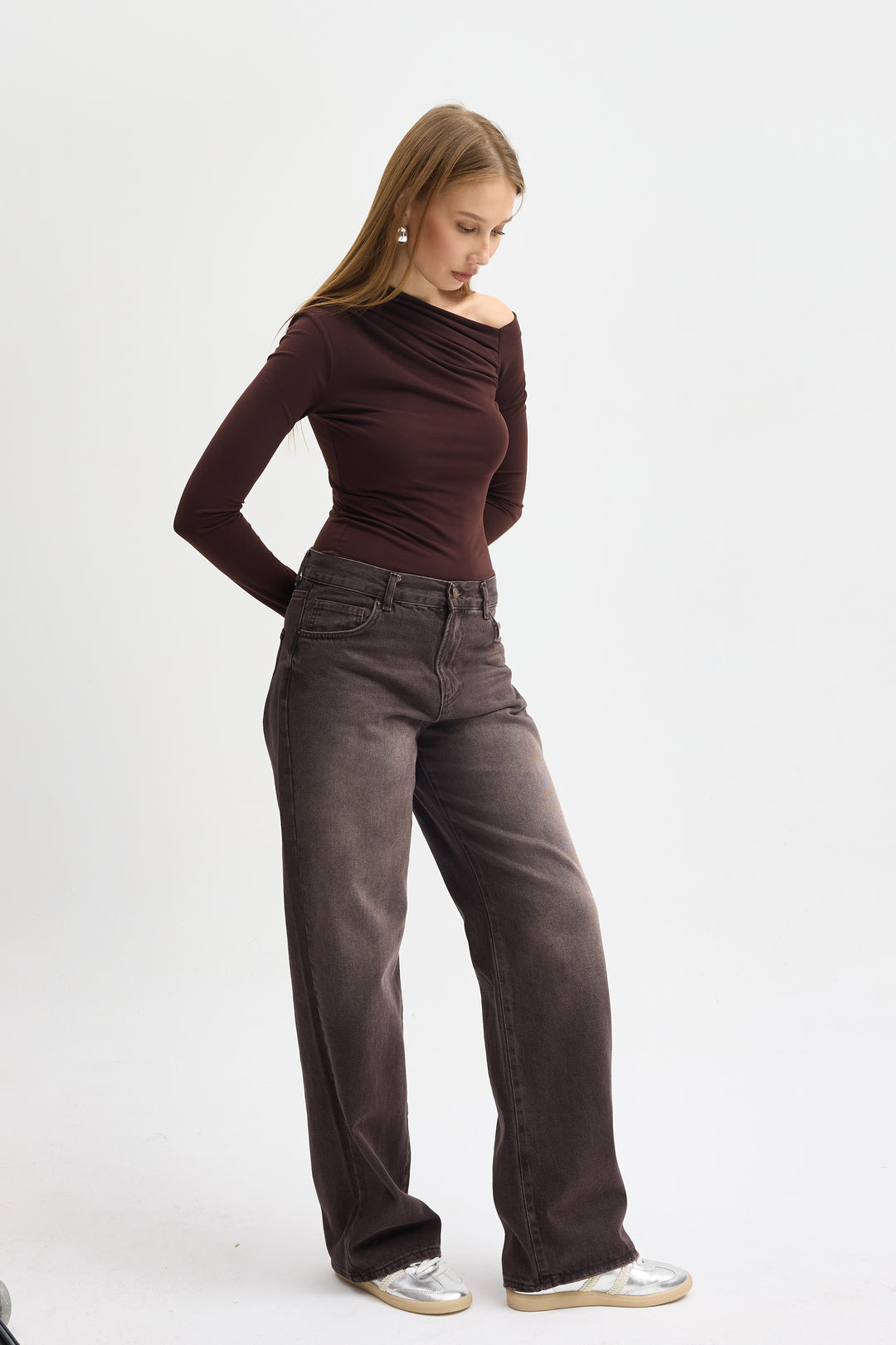 Routines Straight Leg Jeans - Washed Brown 2880