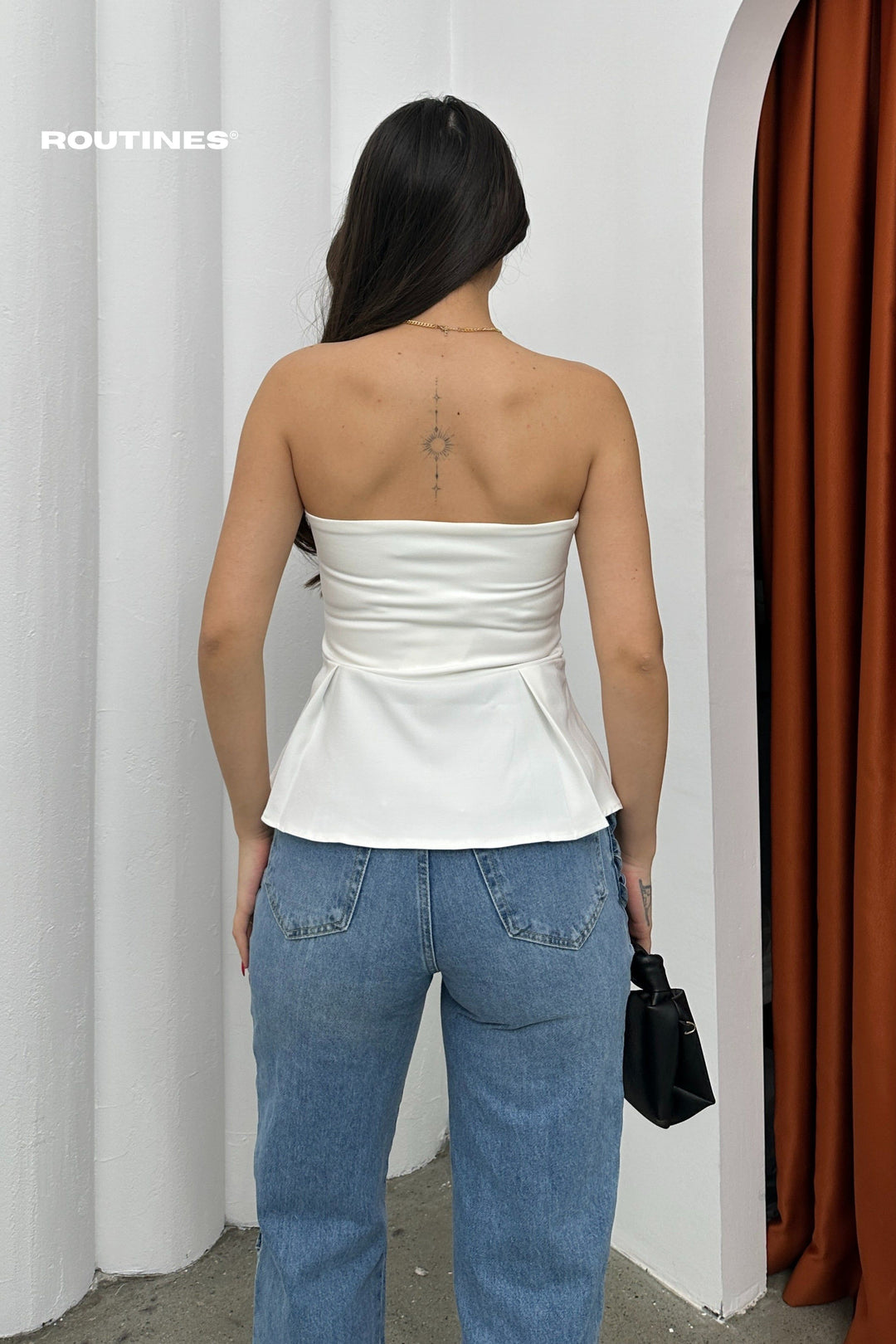 Routines Strapless Top - White 52215028 Top Routines Fashion