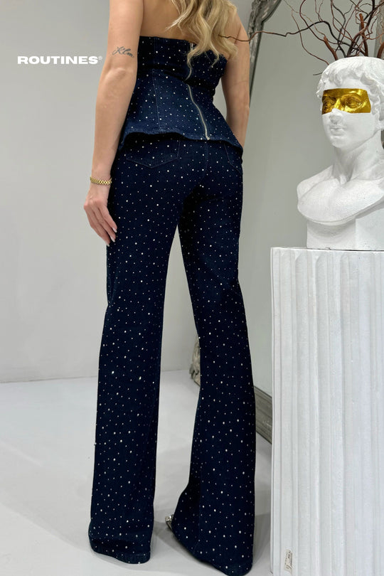 Routines Stretch Diamonds Two Piece Denim Set 2527 Set Routines Fashion