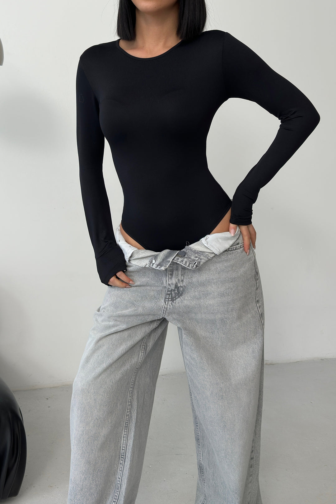 Routines Stretch Longsleeve Bodysuit - Black 390