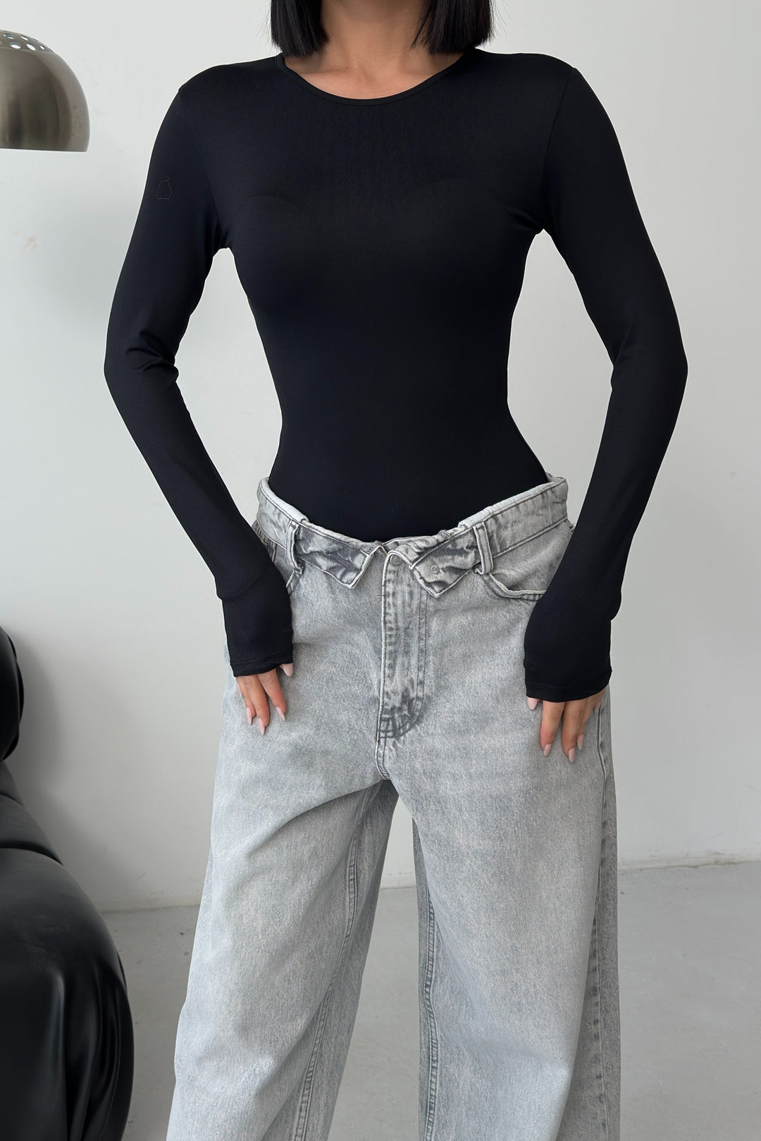 Routines Stretch Longsleeve Bodysuit - Black 390