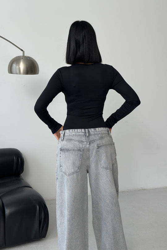 Routines Stretch Longsleeve Bodysuit - Black 390