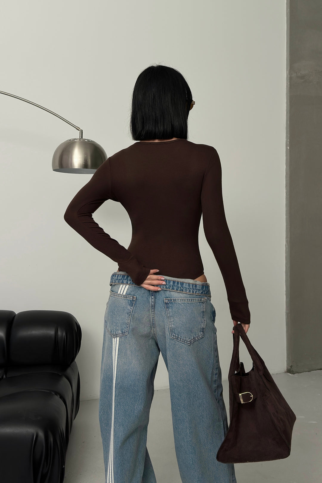 Routines Stretch Longsleeve Bodysuit - Brown 388 Body Routines Fashion