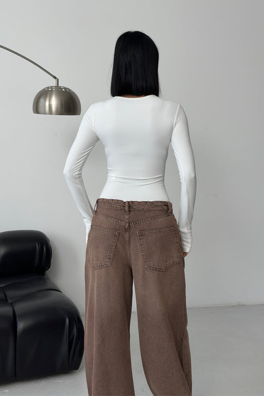 Routines Stretch Longsleeve Bodysuit - Cream 390