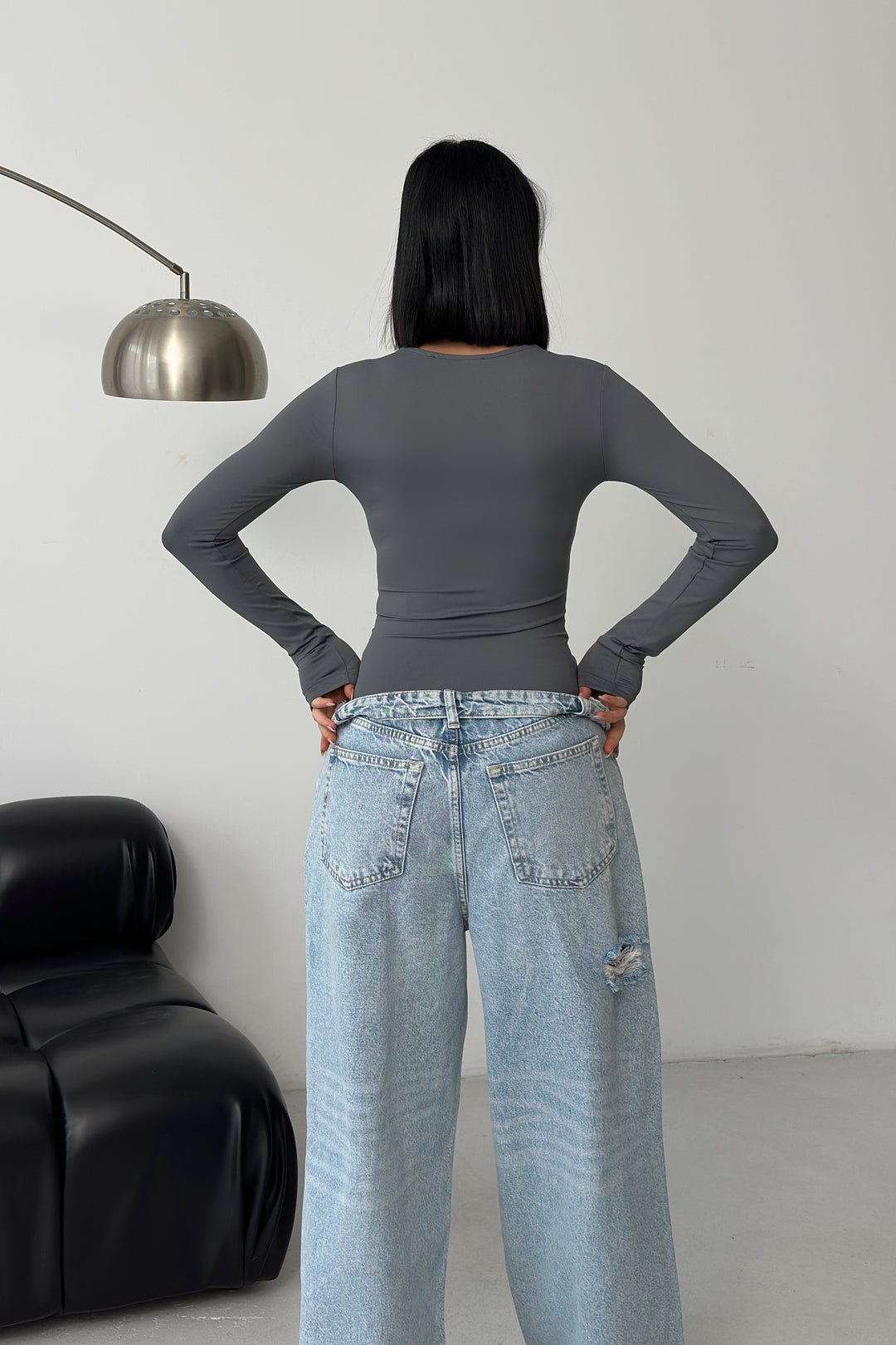 Routines Stretch Longsleeve Bodysuit - Grey 390