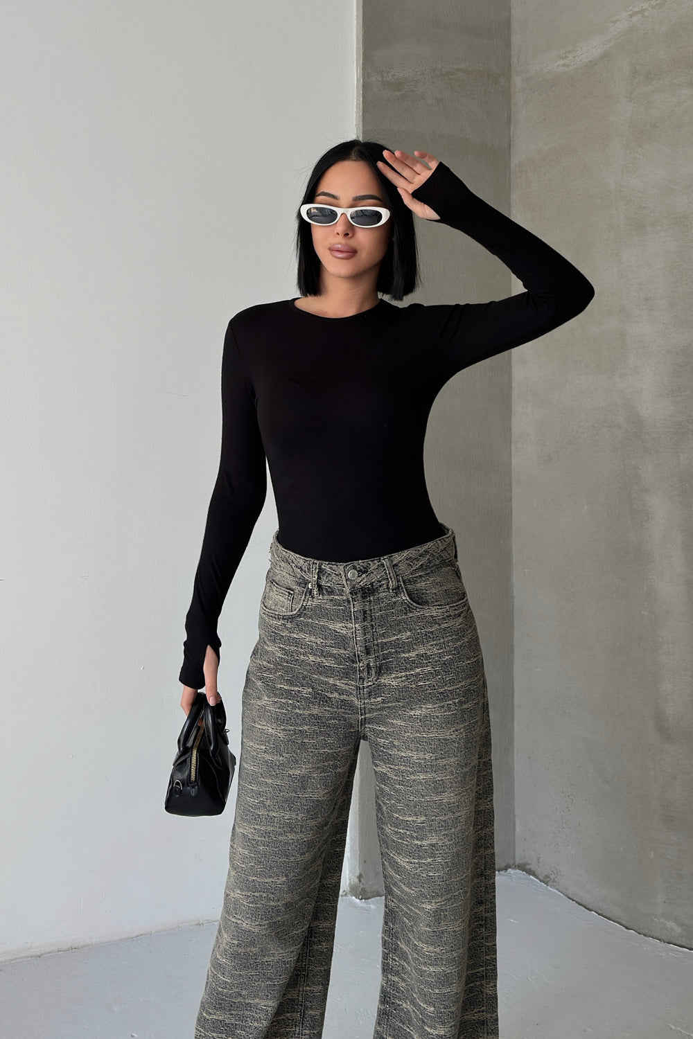 Routines Stretch Longsleeve Top - Black 392 Top Routines Fashion