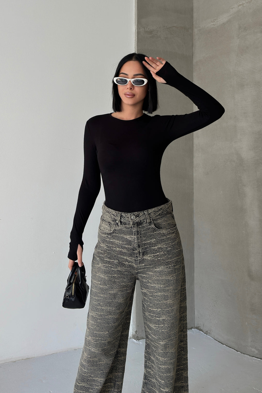 Routines Stretch Longsleeve Top - Black 392 Top Routines Fashion