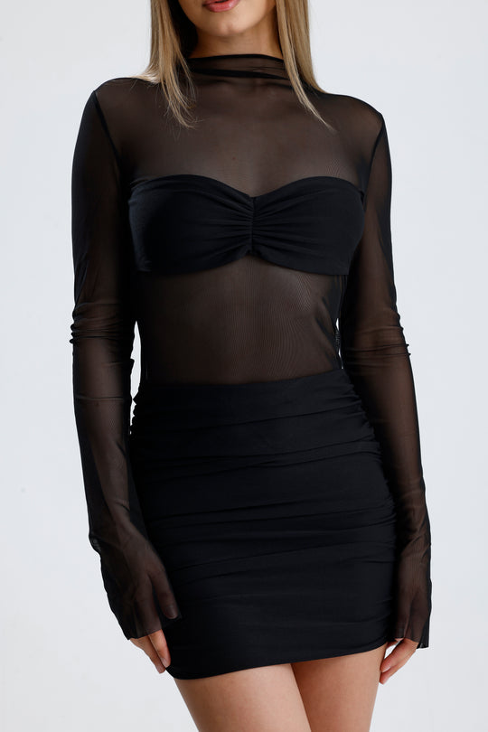 Routines Stretch Mesh Dress - Black 2783 Dress Routines Fashion