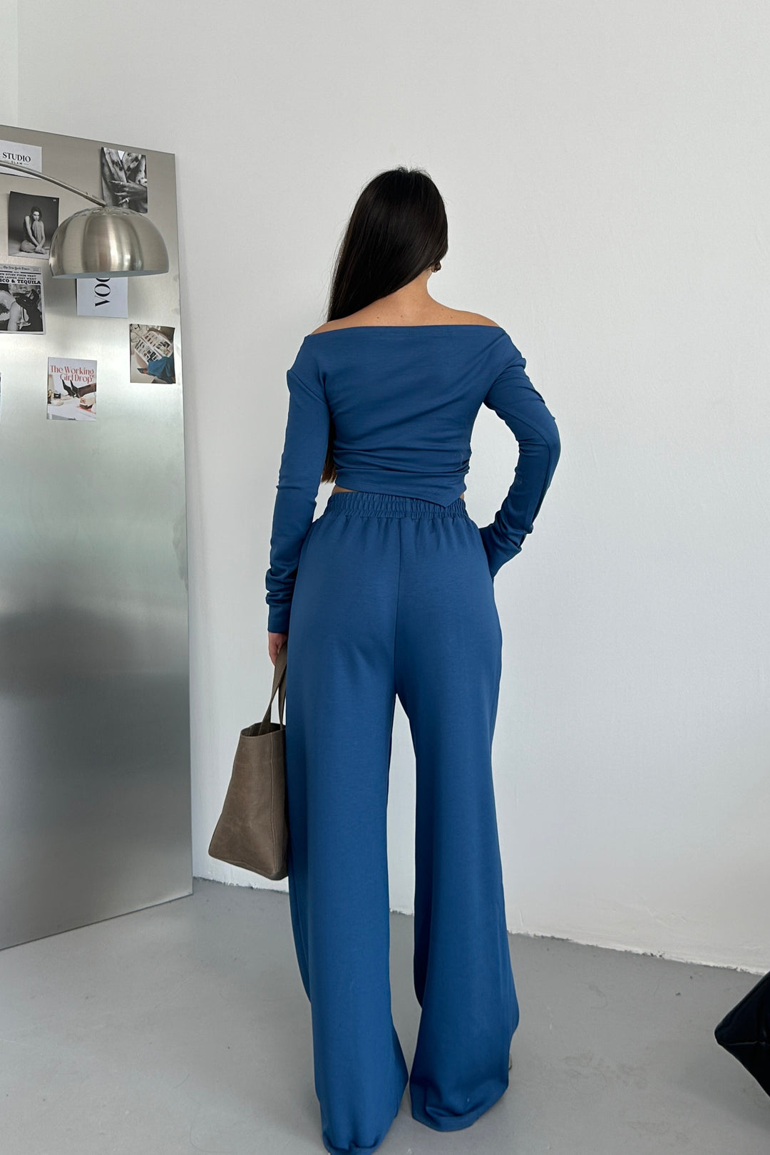 Routines Stretch Off-shoulder Set - Blue 3478 Set Routines Fashion