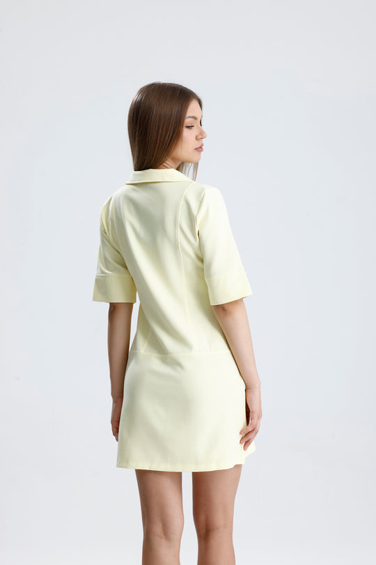 Routines Stretch Polo Dress - Butter Yellow 2026 Dress Routines Fashion