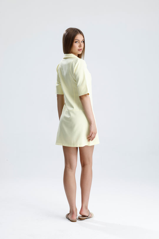 Routines Stretch Polo Dress - Butter Yellow 2026 Dress Routines Fashion