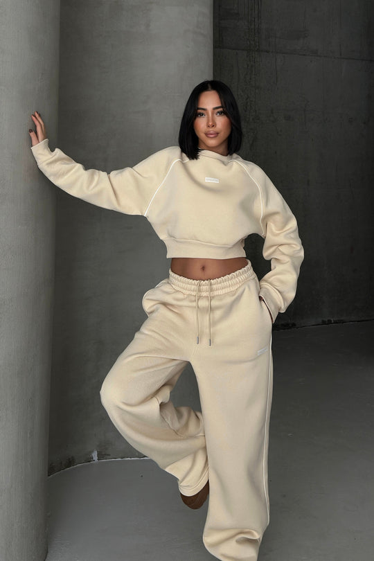 Routines Striped BREATHE Tracksuit - Cream 3846 Set Routines Fashion