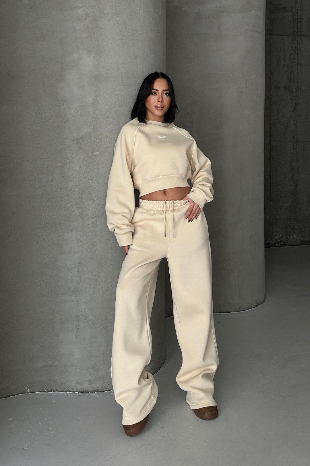 Routines Striped BREATHE Tracksuit - Cream 3846 Set Routines Fashion